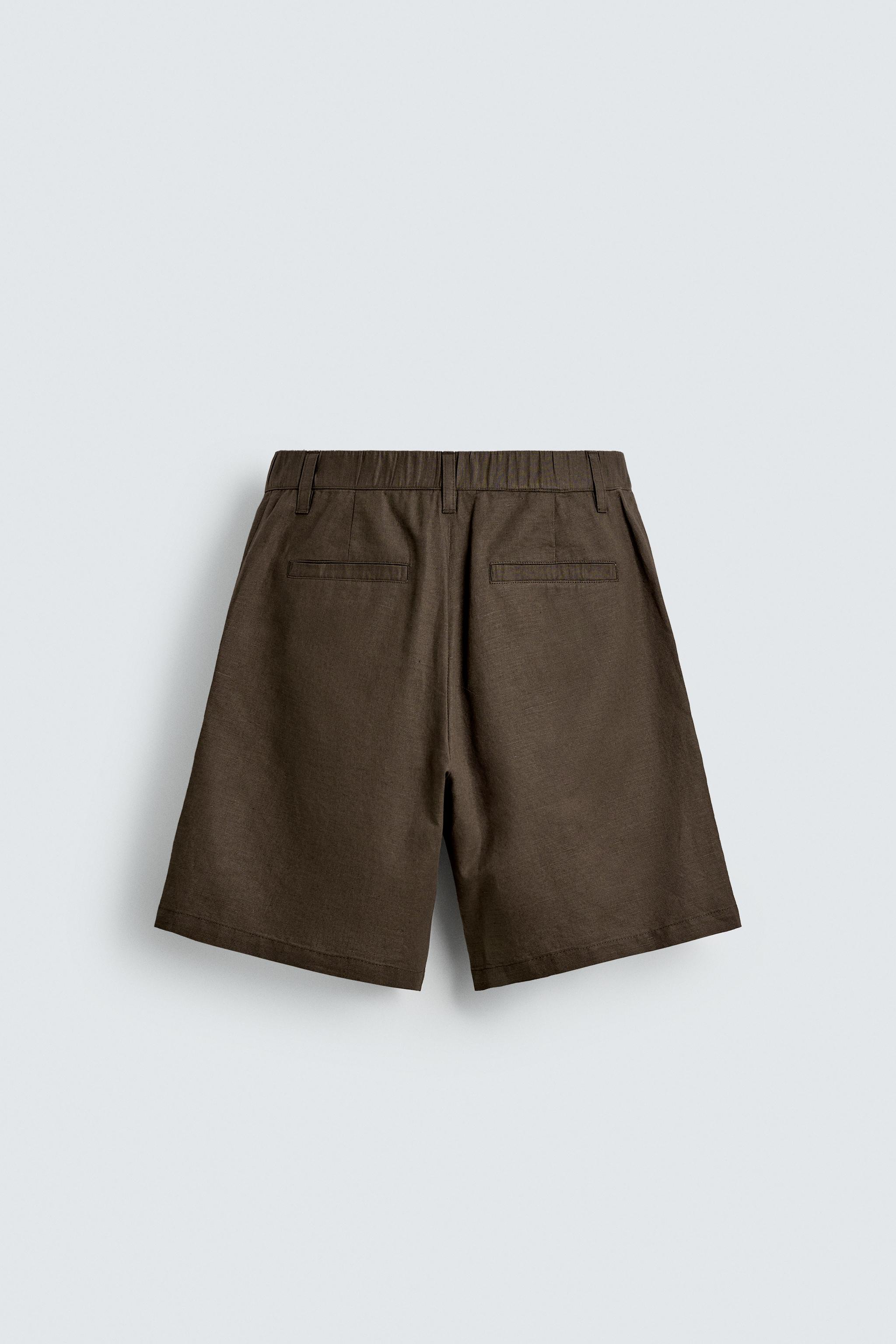 REGULAR FIT HEMP-COTTON SHORTS